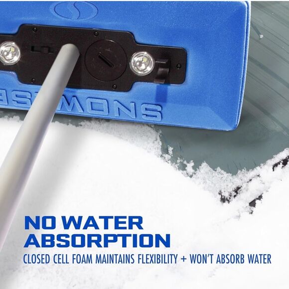 Snow Broom Snow Joe LED 4-In-1 Telescoping Ice Scraper Foam Head Headlights OW - Picture 7 of 7